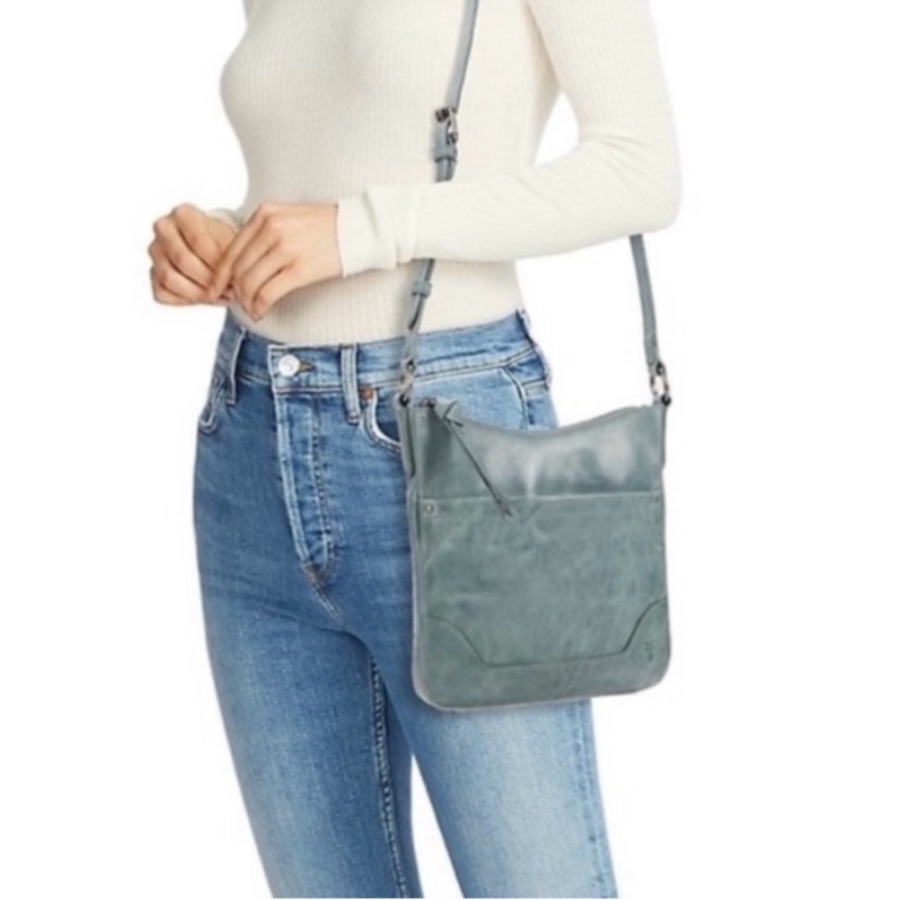 Frye Melissa Leather Swing Crossbody Bag - Sky